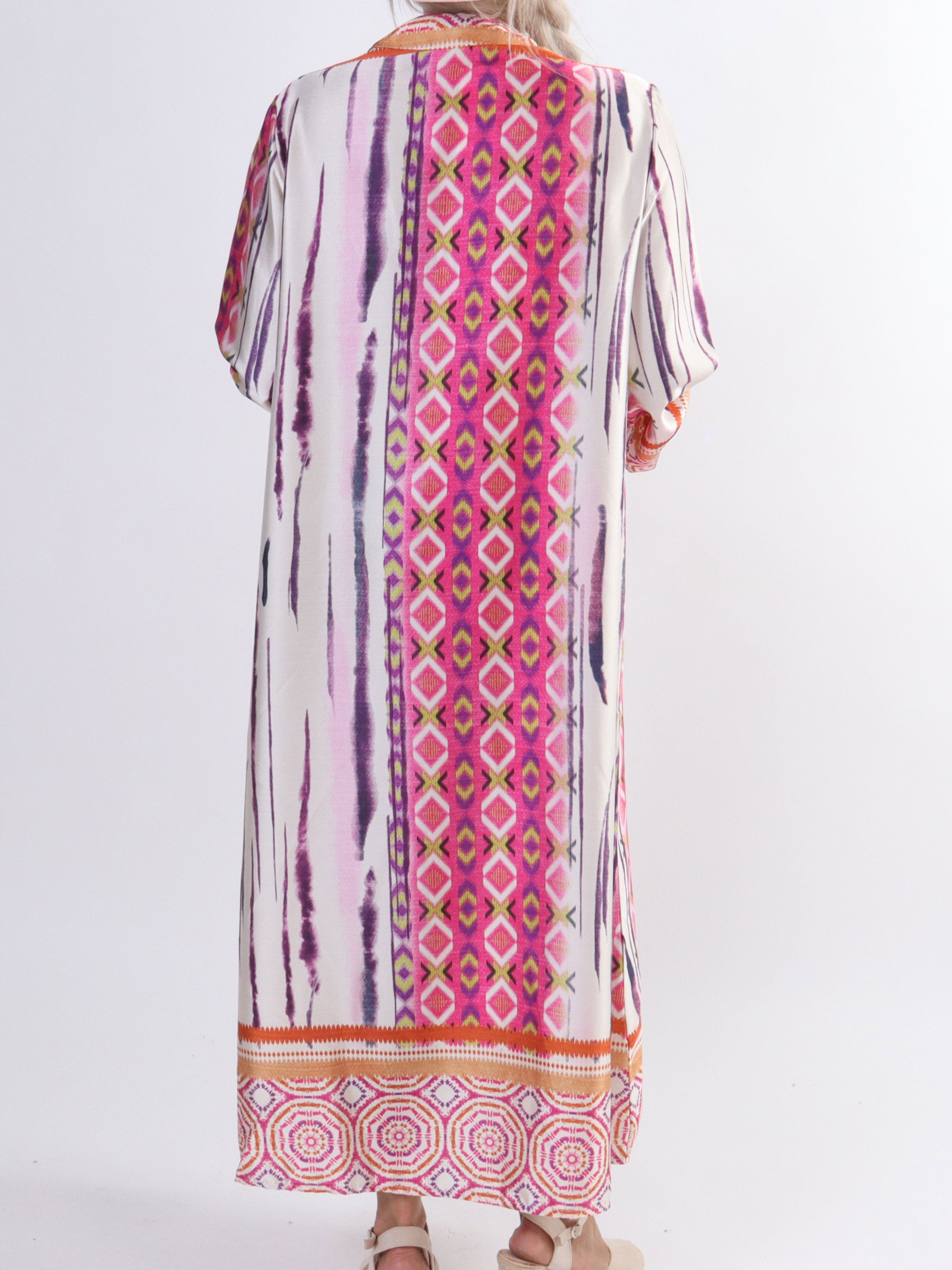 Hyben - Langærmet kjole i silkelook